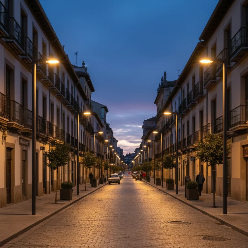 Alumbrado público LED en municipio de Madrid con generación de CAE y ahorro energético gestionado por Alesan Soluciones