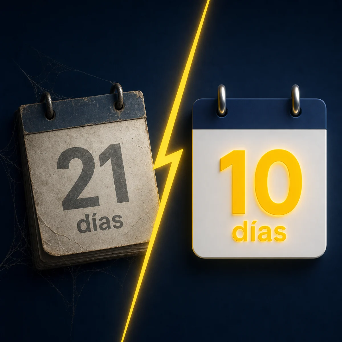 Antes y después del Real Decreto 88/2026 — de 21 días a 10 días hábiles para cambiar de comercializadora