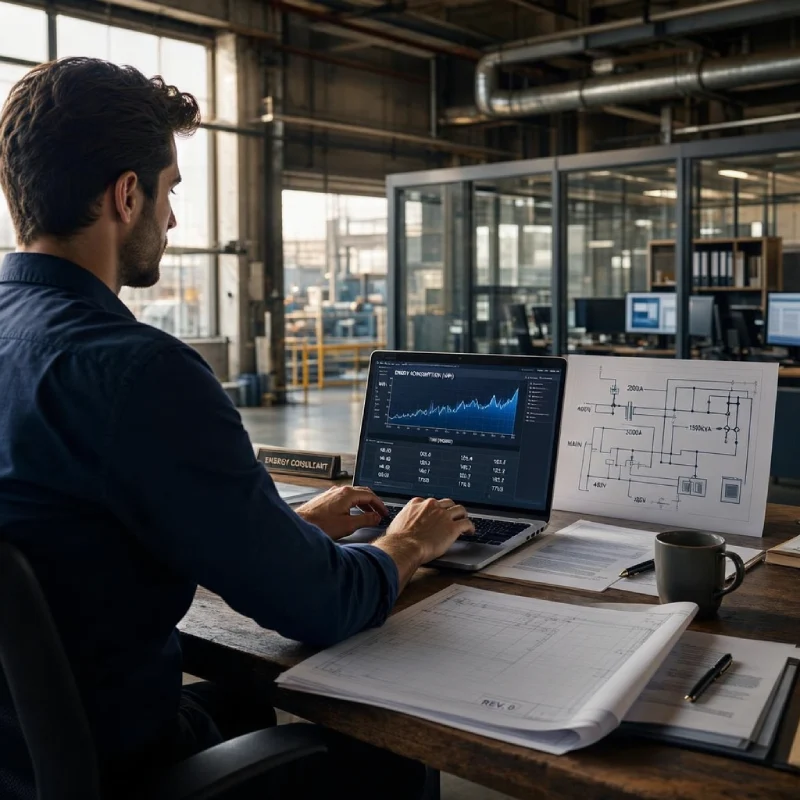 Auditoría energética industrial en Madrid realizada por Alesan Soluciones para reducir el consumo eléctrico de empresas