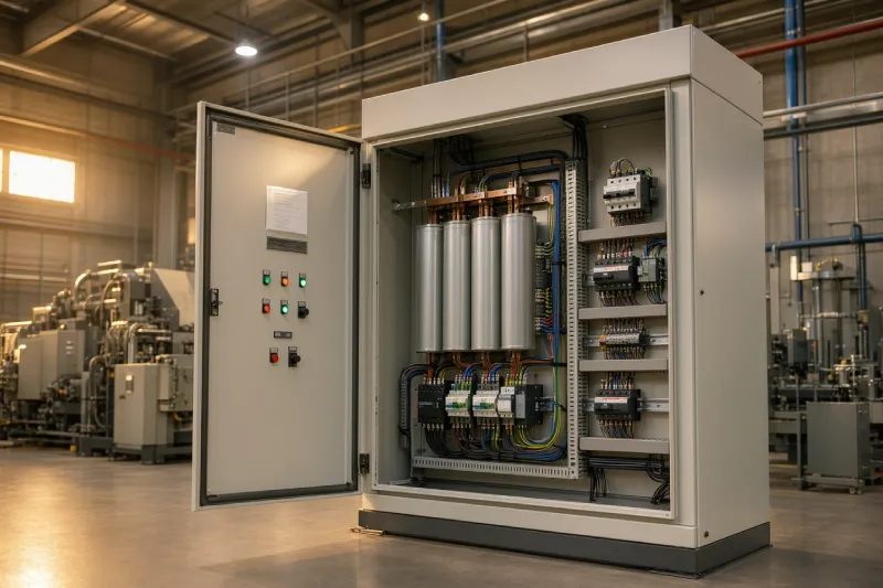 Batería de condensadores para compensación de energía reactiva en instalación industrial en Madrid con Alesan Soluciones